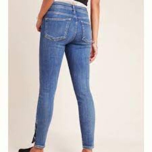 PILCRO AND THE LETTERPRESS HIGH RISE SKINNY ANKLE ZIPPERS DENIM JEANS - Picture 3 of 14